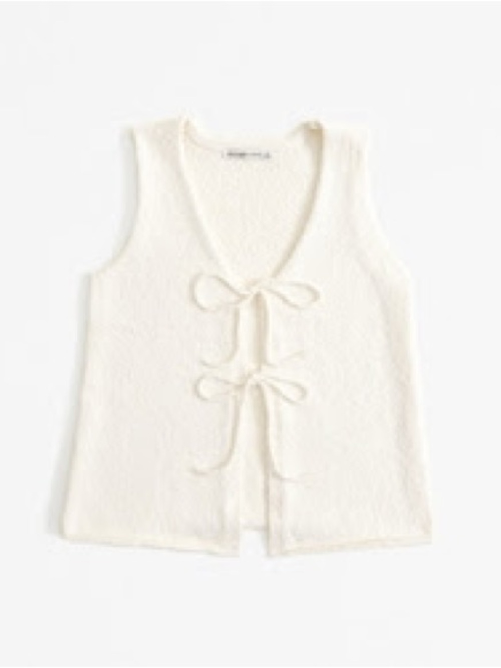 Abercrombie & Fitch Tie-Front Textured Vest